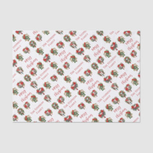 Festliche Poinsettia Weihnachtsfeiertage Seidenpapier
