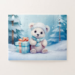 Festliche Polar Bären Weihnachten Kinder Jigsaw Pu