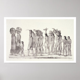 Festliche Prozession der Tecunas, von "Reisen i Poster