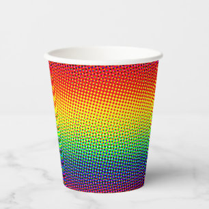 Festliche Punkte Regenbogen Cool fröhlicher Spaß f Pappbecher
