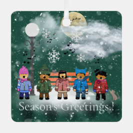 Festliche Quintet Weihnachts-Foto Ornament Aus Metall