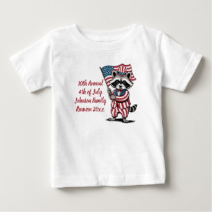 Festliche Raccoon 4. Juli Wiedersehen Baby T-shirt