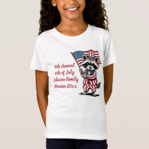 Festliche Raccoon 4. Juli Wiedersehen T-Shirt