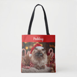 Festliche Ragdoll-Katze Weihnachten Personalisiert Tasche