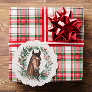 Festliche Reitpferde Weihnachten Ornament Karte
