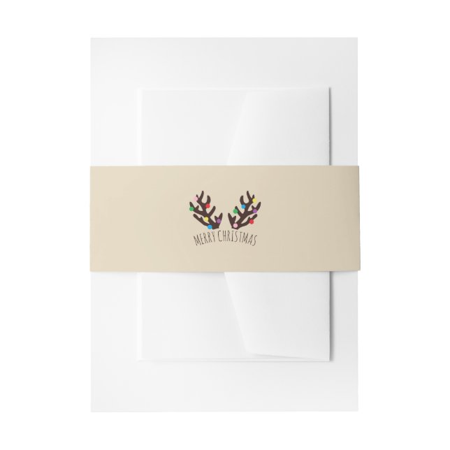 Festliche Rentierfäule, Weihnachts-Einladung Einladungsbanderole (Vorderseite Beispiel)