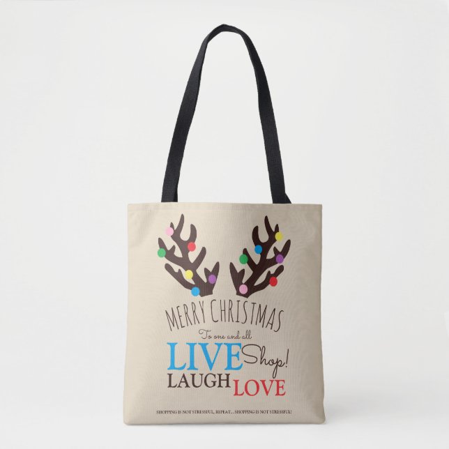 Festliche Rentierfäule, Weihnachts-Tasche Tasche (Vorderseite)