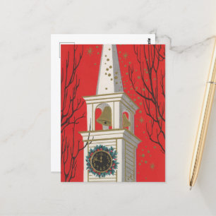 festliche retro vintage Kirchenweihnachten Postkarte
