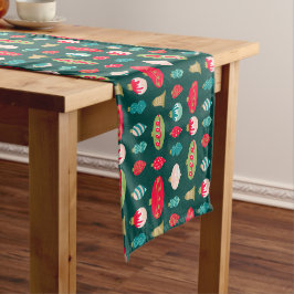 Festliche Retro Weihnachtsschmuck Mittelalter Jahr Kurzer Tischläufer