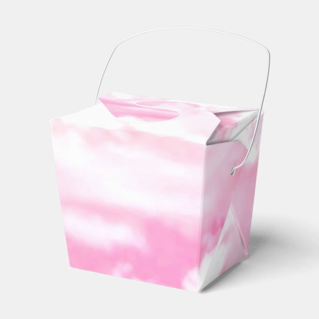 Festliche rosa Rosenwolken Geschenkschachtel (Vorderseite)