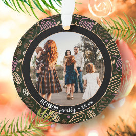 Festliche Rosa Weihnachten Weihnachten Foto Ornament
