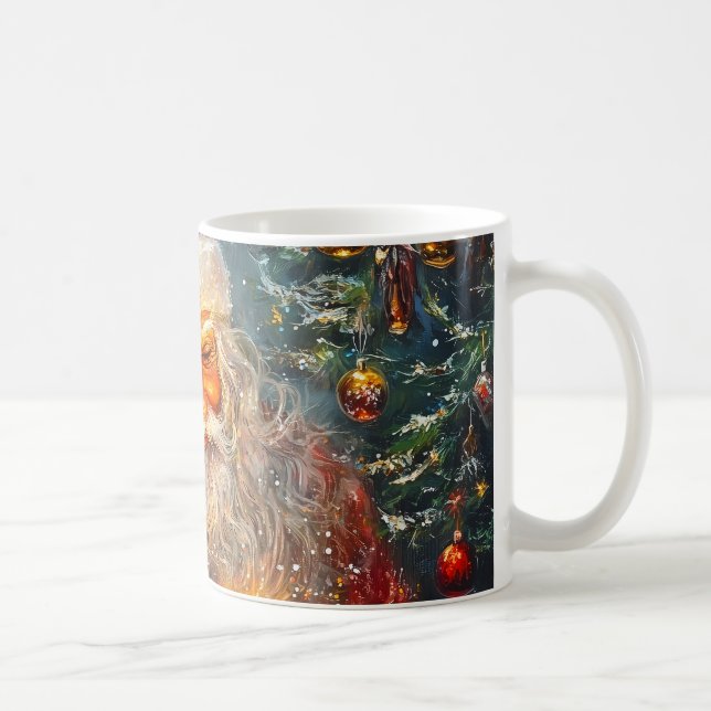 Festliche Santa Tasse mit Weihnachtsbaum (Rechts)