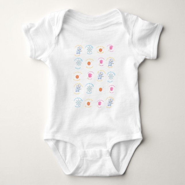 Festliche Schneeflocken & Snowman Kleinkind One-Pi Baby Strampler (Vorderseite)