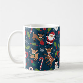 Festliche Schneeflocken Weihnachtsdesign Kaffeetasse