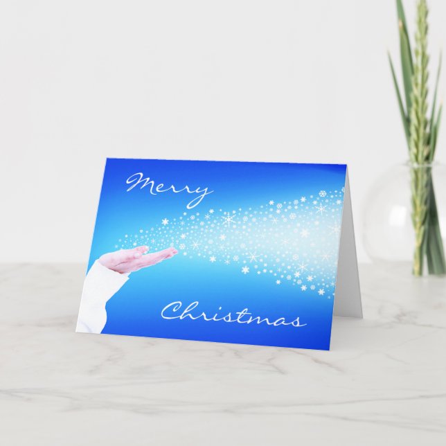 Festliche Schneeflocken Weihnachtsgrüße Karte (Vorderseite)