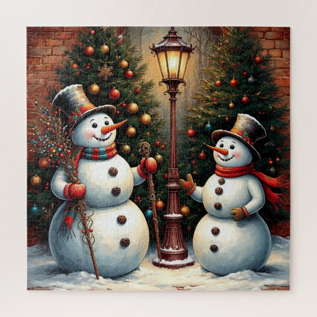 Festliche Schneemassen und Weihnachtsbäume (Vertikal)