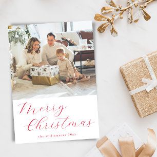 Festliche Schrift Rot Einfache Frohe Weihnachten F