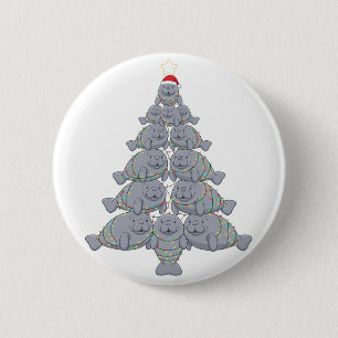 Festliche Seekuh-Weihnachtsbaum mit magischem Ozea Button