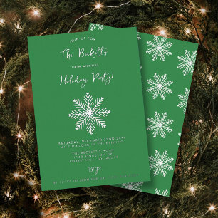 Festliche Snowflake Weihnachtsfeier Folieneinladung
