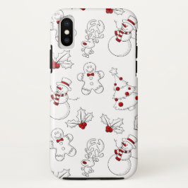 Festliche starker Fall des Weihnachtsmusters zehn Case-Mate iPhone Hülle