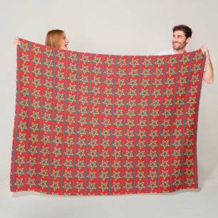 Festliche Sterne rote Fleece-Decke Fleecedecke