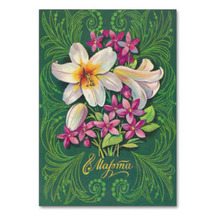 Festliche Straußblumen Tischnummer