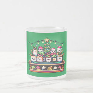 Festliche Sushi Weihnachtsbaum - Niedliche Pixel A Mattglastasse