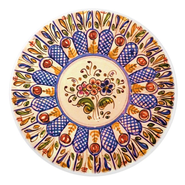 Festliche Talavera Cinco Keramikknauf (Vorderseite)