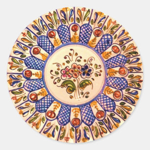 Festliche Talavera Cinco Runder Aufkleber
