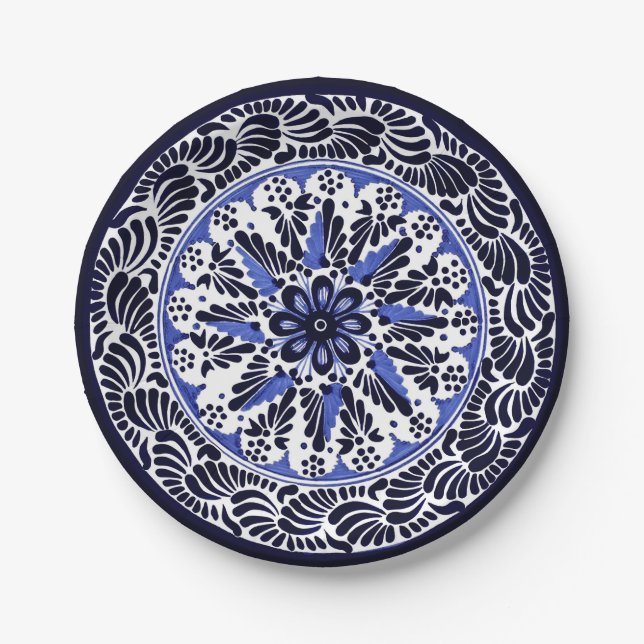 Festliche Talavera Cuatro Pappteller (Vorderseite)
