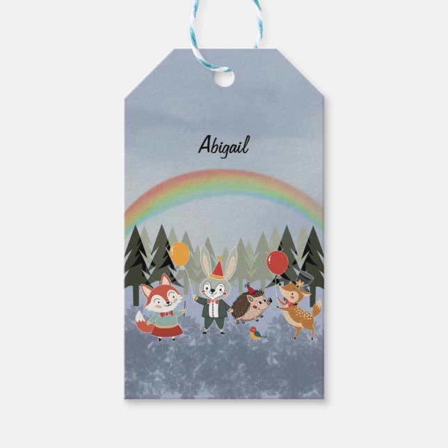 Festliche Tiere Geschenkanhänger (Vorderseite)