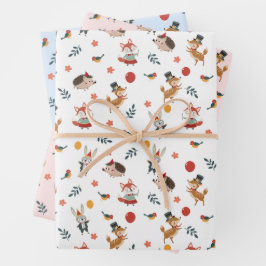 Festliche Tiere Geschenkpapier Set