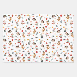 Festliche Tiere Geschenkpapier Set