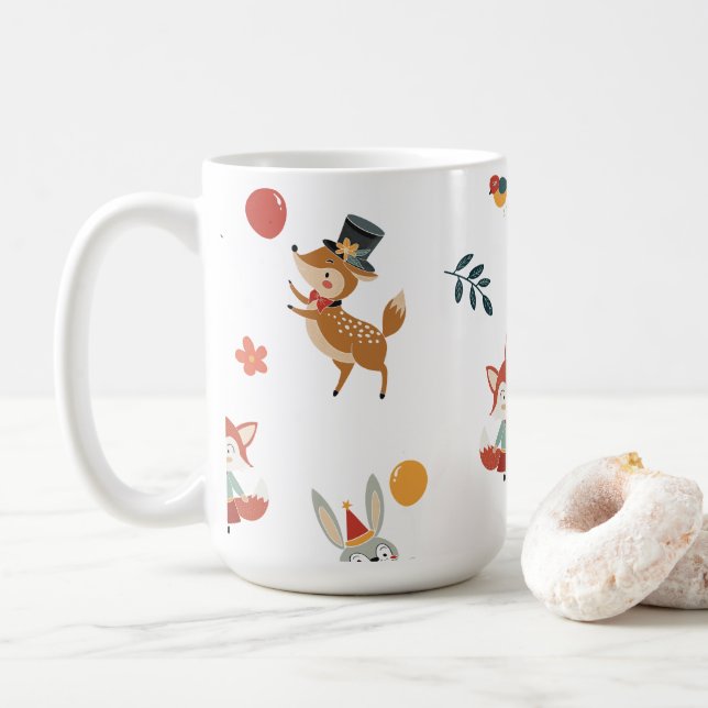 Festliche Tiere Kaffeetasse (Mit Donut)