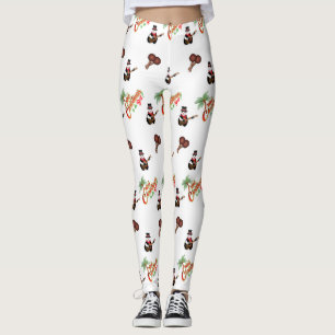FESTLICHE Trini Weihnachten auf WEISS Leggings