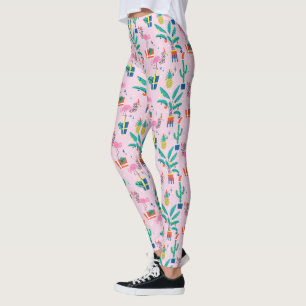 Festliche tropische Weihnachtsmuster Leggings