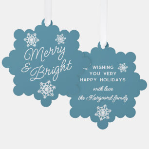 Festliche und elegante Grüße zur Saison Ornament Karte