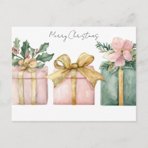 Festliche und elegante Weihnachtsgeschenkkarte Postkarte