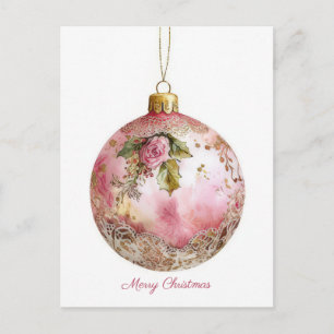 Festliche und elegante Weihnachtsgruß-Karten Postkarte