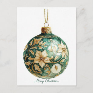 Festliche und elegante Weihnachtsgruß-Ornament Postkarte