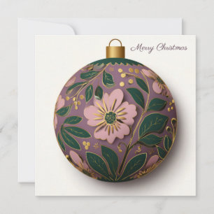 Festliche und elegante Weihnachtsgruß-Postkarte Karte