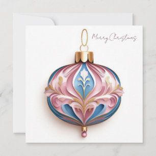 Festliche und elegante Weihnachtsgruß-Postkarte Karte