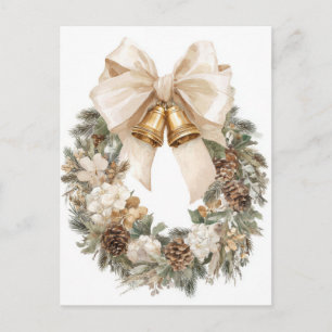 Festliche und elegante Weihnachtsgruß-Postkarte Postkarte