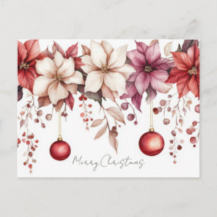Festliche und elegante Weihnachtsgruß-Postkarte Postkarte