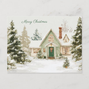 Festliche und elegante Weihnachtsgruß-Postkarte Postkarte