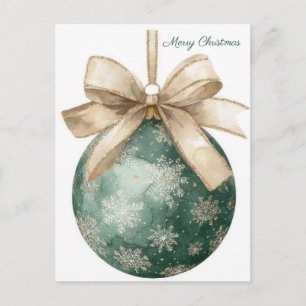 Festliche und elegante Weihnachtsgruß-Postkarte Postkarte