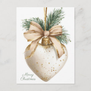 Festliche und elegante Weihnachtsgruß-Postkarte Postkarte