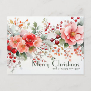 Festliche und elegante Weihnachtsgruß-Postkarte Postkarte