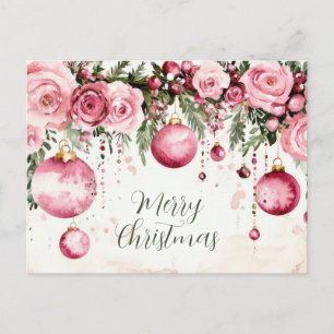 Festliche und elegante Weihnachtsgruß-Postkarte Postkarte