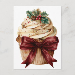 Festliche und elegante Weihnachtsgruß-Postkarte Postkarte